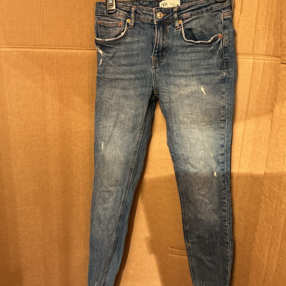 Zara Skinny Jeans in Medium Blue Wash